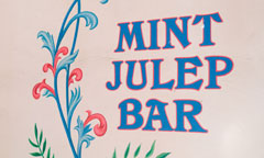 Sign for Mint Julep Bar with Floral Detail