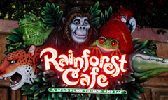 Sign for Rainforest Cafe