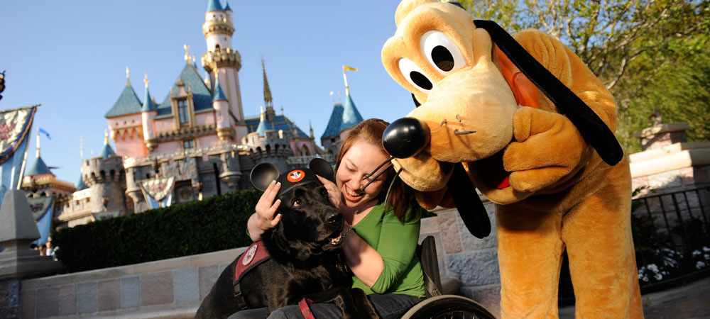 Pluto with Girl in Wheelchair