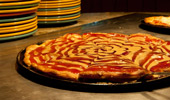 Goofy's specialty dish: peanut butter and jelly swirled on a pastry.