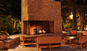 A fire, comfortable seating and outdoor entertainment: all at the tiki patio.