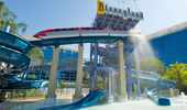  Water slides and play area at the Disneyland Hotel Monorail Pool.