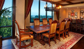 Table and 8 chairs.