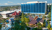 A view from one Disneyland Hotel Tower to another.