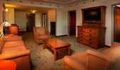 The spacious living area of a one-bedroom Artisan Suite at Disney's Grand Californian Hotel & Spa