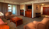 The luxurious living area in a 3-bedroom Artisan Suite 