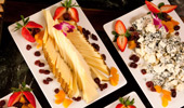 Beautifully displayed cheese plates