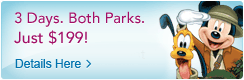 3 Days in Both Parks for Only $199